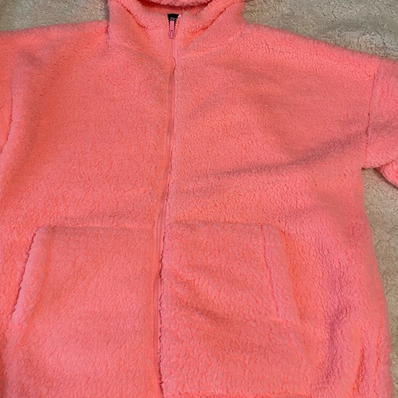 Zenana Outfitters Jackets & Coats Neon Pink Zip Up Jacket Poshmark